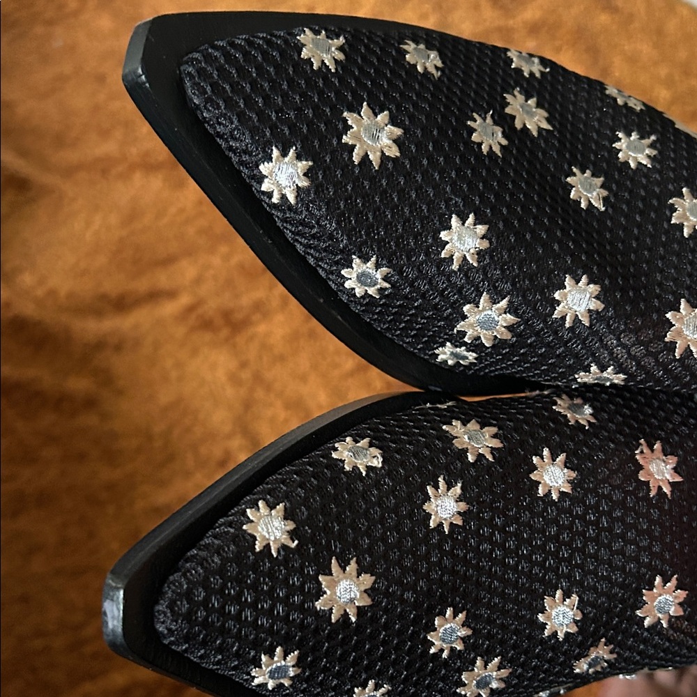 Free People Black and White Star Mules - Picture 6 of 7